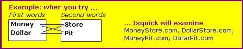 Ixquick's Domain Name Finder