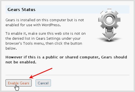 Wordpress and Google Gears - 2