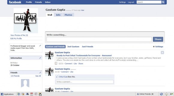 Old Facebook Layout