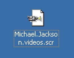 Screenshot of the malicious file masquerading as a video
