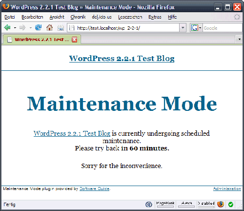 maintenance mode wordpress plugin