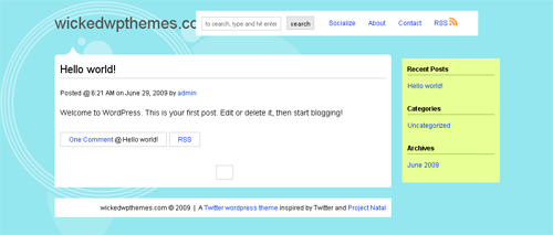 twitter wordpress theme