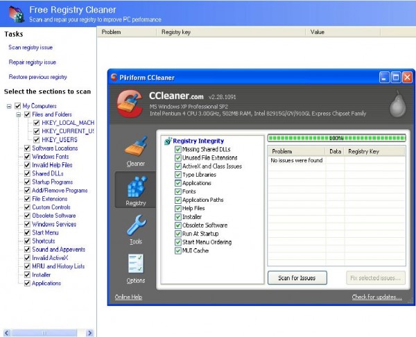 Eusing Free Registry Cleaner