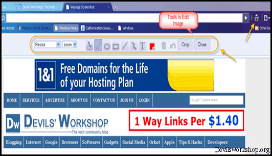 Webpage screenshot