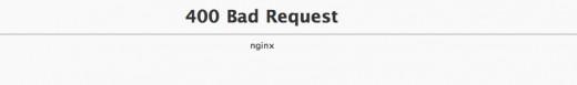 400 bad request nginx