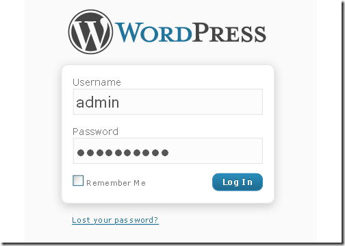Admin login