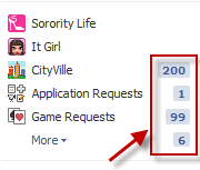 Game notifications on Facebook