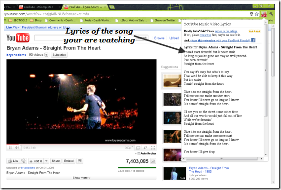 YouTube_extension_Music_Lyrics