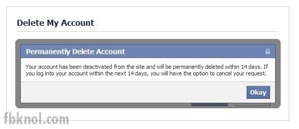 delete facebook account