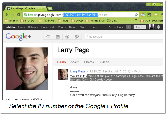 Google_Plus_RSS_ID_Number