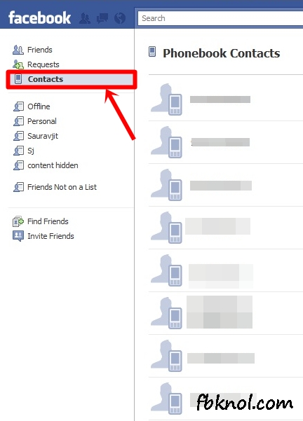 facebook phonebook