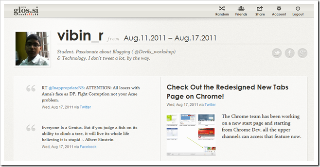 glossi-social-network-updates