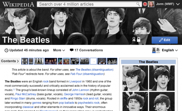 Wikipedia-redesign