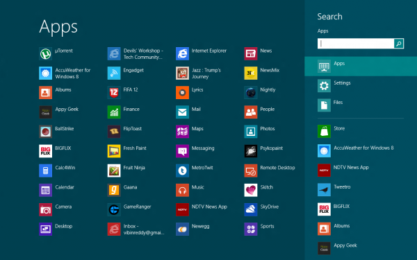 Searching apps