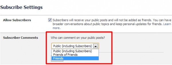 Facebok anyone can comment