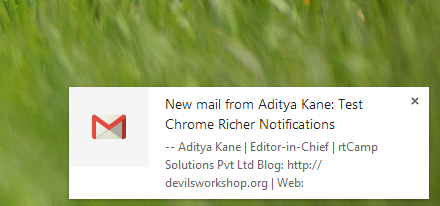 Chrome Notifications Chrome Notifications
