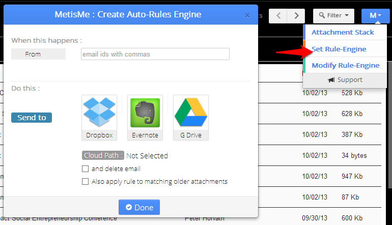 MetisMe Chrome Extension for Gmail MetisMe