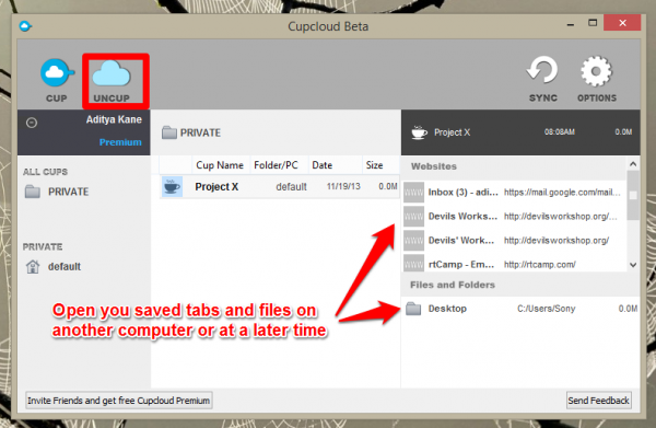 Save and manage multiple collections of tabs and files you need
