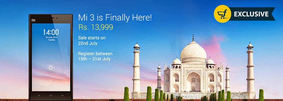 Xiaomi Mi 3 on Flipkart for Rs 13,999 image